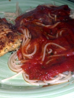A picture of Parmesan Chicken.