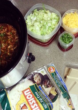 A picture of Chicken Enchilada Tacos.