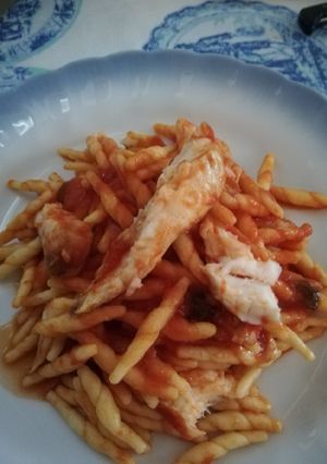 Foto di Trofie al ragù di rana pescatrice