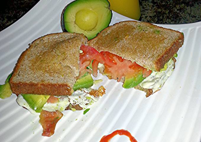 Simple Way to Make Mario Batali Avocado, Tomato, Mozzarella, &amp; Bacon Sandwich