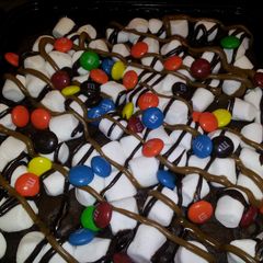 A picture of Gooey brownie bars.