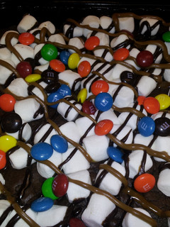 A picture of Gooey brownie bars.