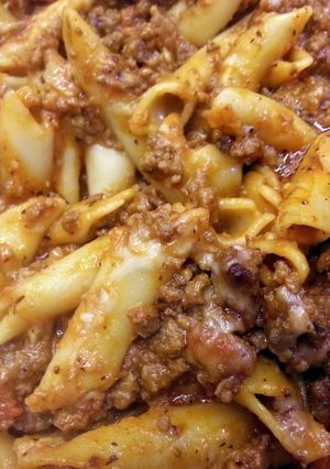 A picture of Baked Mostaccioli.
