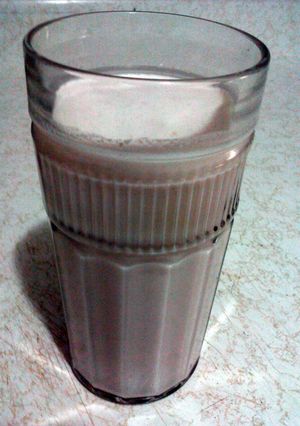 A picture of agua de horchata.