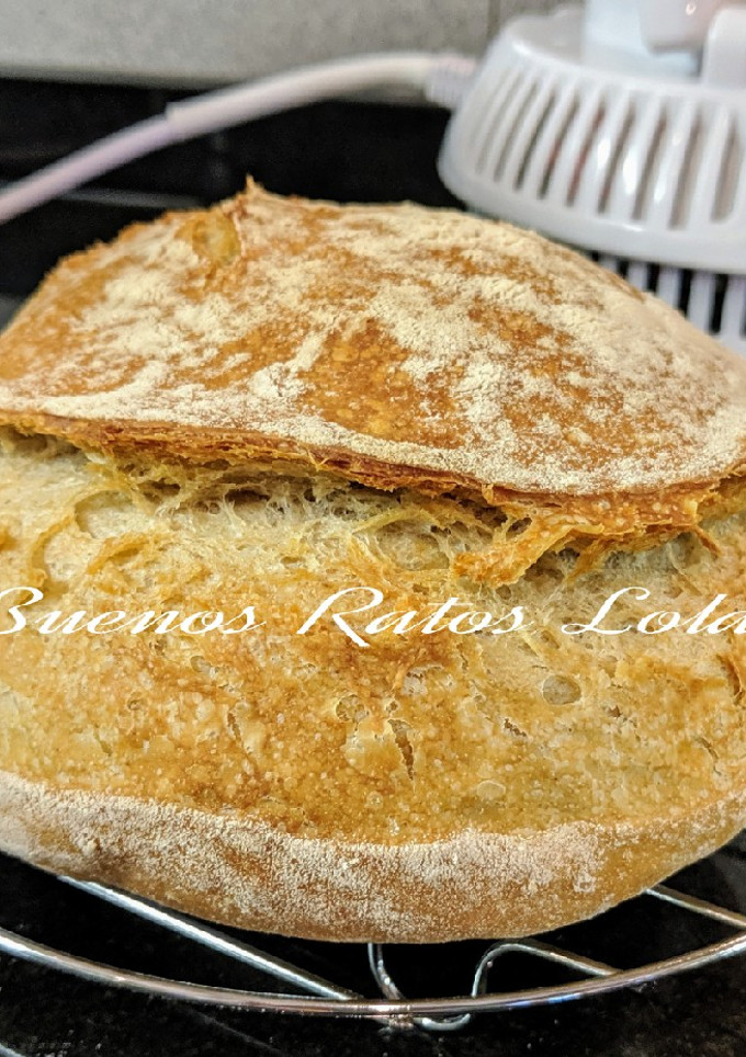 Una foto de Pan sin amasar en olla GM y otras programables