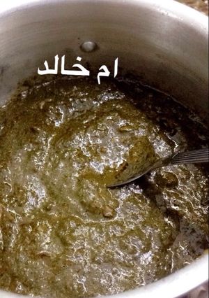 صورة لوصفة ملوخية باللحمة طعمه مرررا
