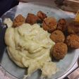 Albóndigas veganas con puré de ajo ♡