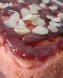 Pudin sencillo de avena y sirope de fresa light