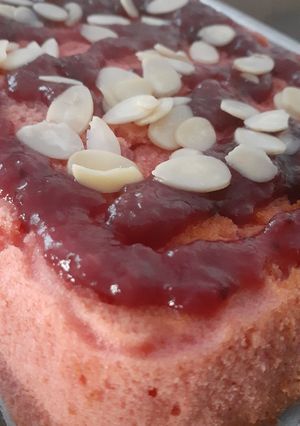 Una foto de Pudin sencillo de avena y sirope de fresa light