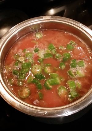 A picture of Pinto beans oxtails.smoked turkey necks.