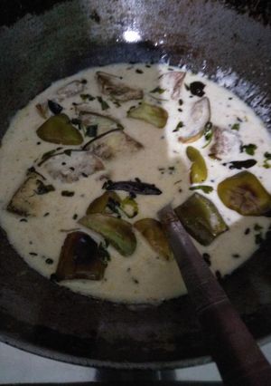 A picture of Dahi baingan.
