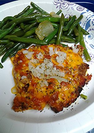 A picture of Cheesy Chili casserole.