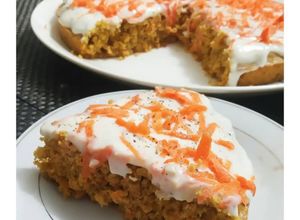 Una foto de Torta de zanahoria saludable.🥕