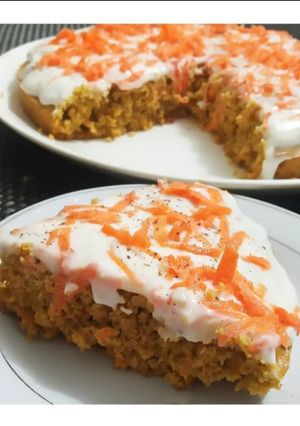 Una foto de Torta de zanahoria saludable.🥕