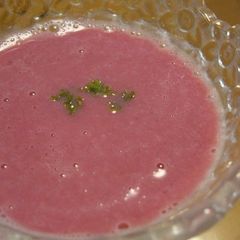 Russian-style Chilled Beetroot Soup A picture of Russian-style Chilled Beetroot Soup.