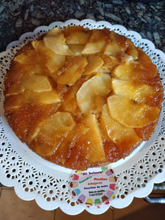 Una foto de Tarta de Manzana invertida
