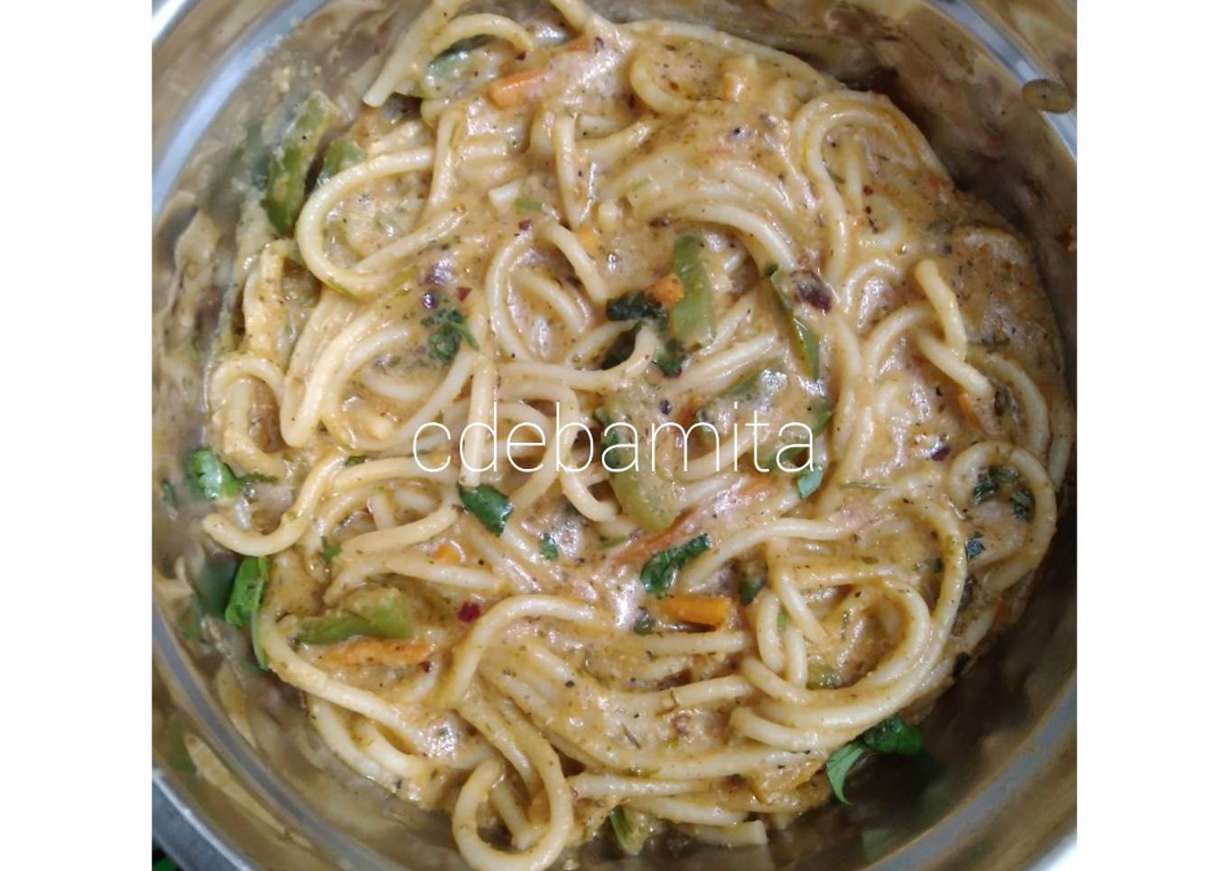 Indo Italian Spicy Spaghetti