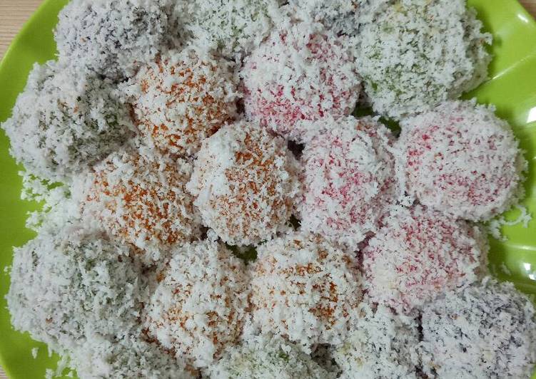 Klepon Rainbow ubi jalar