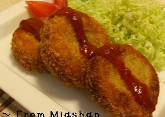 Croquettes with Demi-glace Sauce from Leftover Hayashi Rice