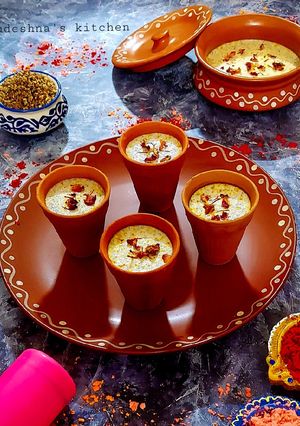 A picture of Kesari Thandai.