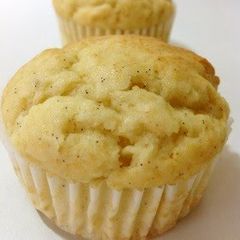 A picture of Muffins with Whipped Cream.