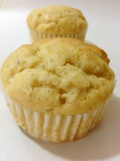 A picture of Muffins with Whipped Cream.