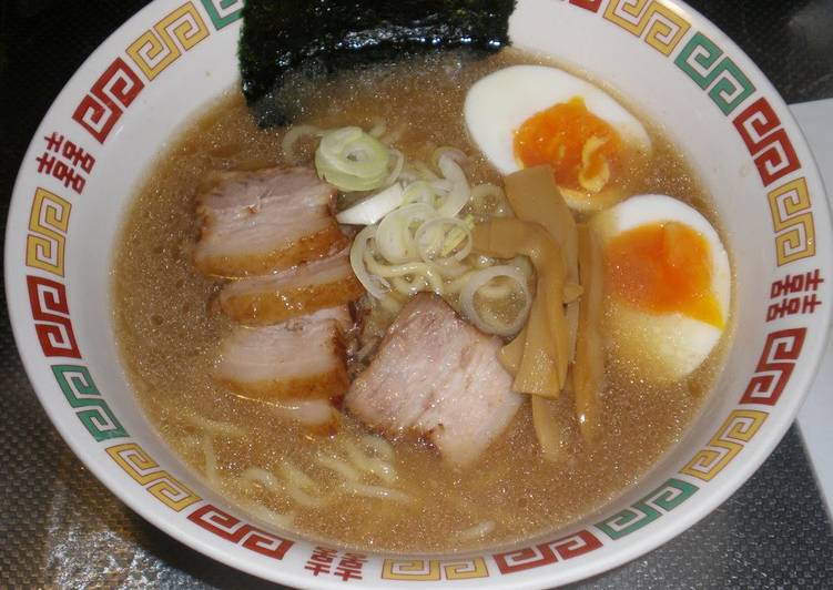 Homemade Tonkotsu Ramen Broth and Noodles from Scratch