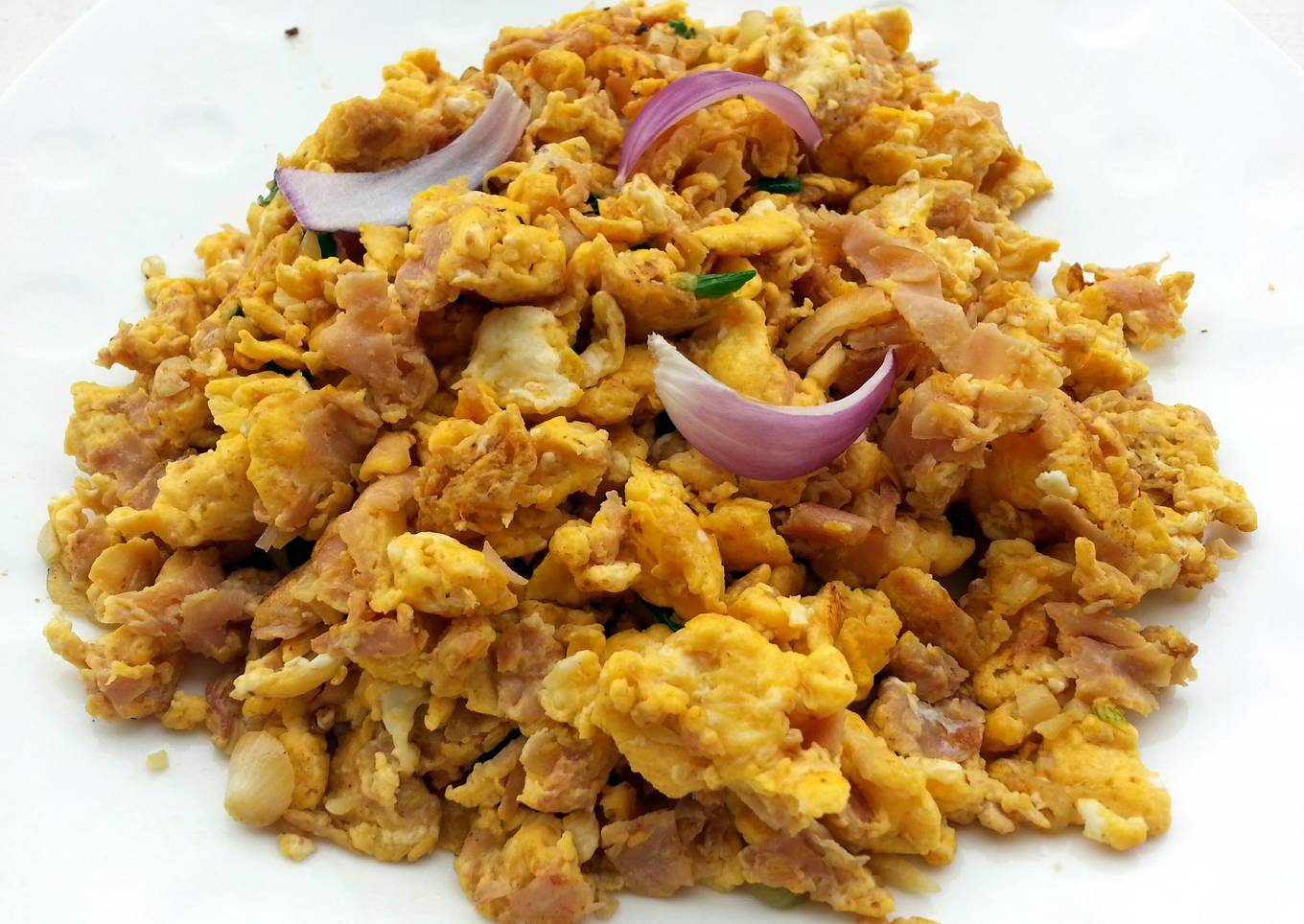 Scrambled Eggs with Ham