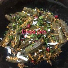 A picture of Bharwa bhindi.