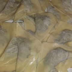 A picture of Short cut mushroom ravioli.