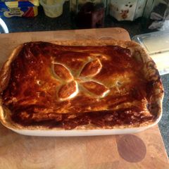 Chicken and tarragon pie A picture of Chicken and tarragon pie.