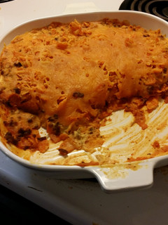 A picture of Dorito taco bake.