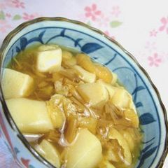 A picture of Soft & Creamy Namehan (Nametake Mushrooms & Hanpen Fish Cake).