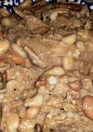 A picture of Crockpot Venison & Beans.