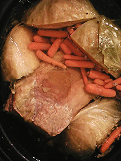 A picture of Corned Beef & Cabbage.