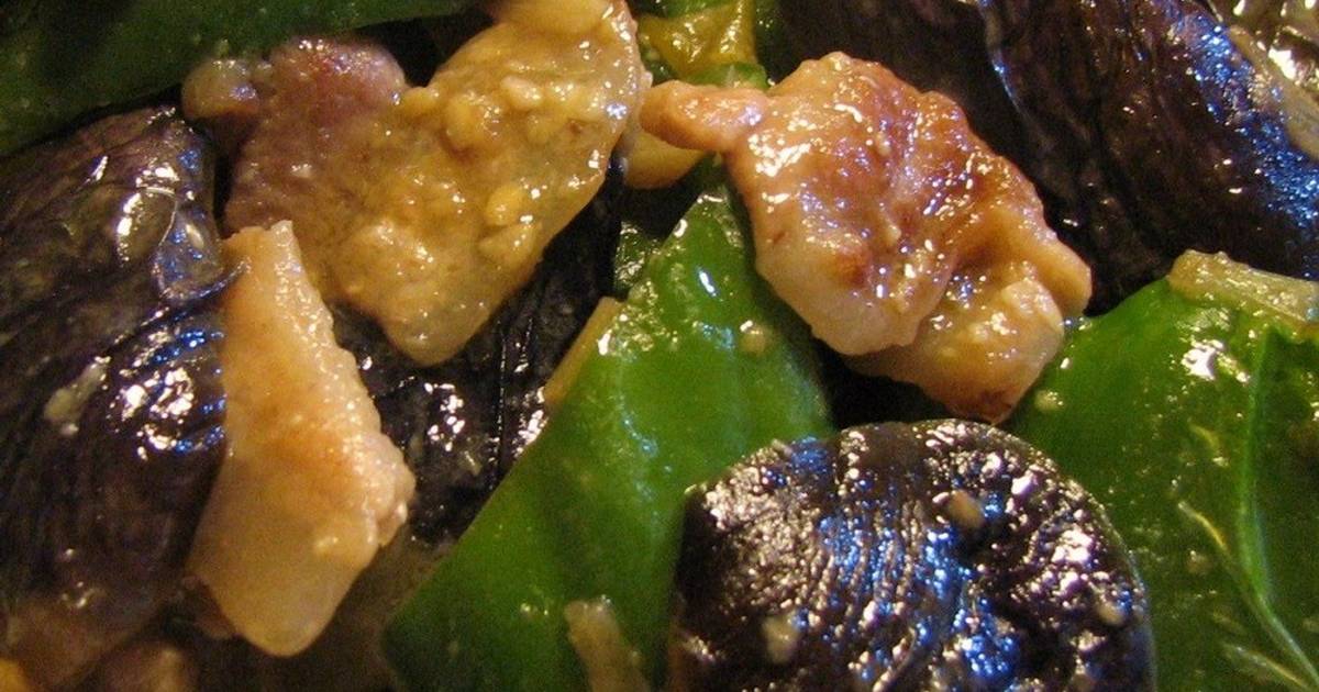 Pork, Eggplant, and Bell Pepper Miso Stirfry that Kids will Love