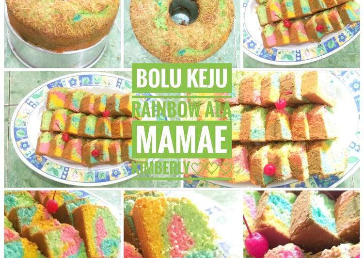 Bolu keju rainbow