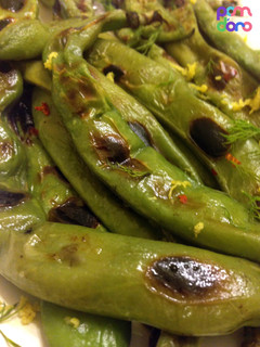 A picture of Broiled Fava Bean Pods.