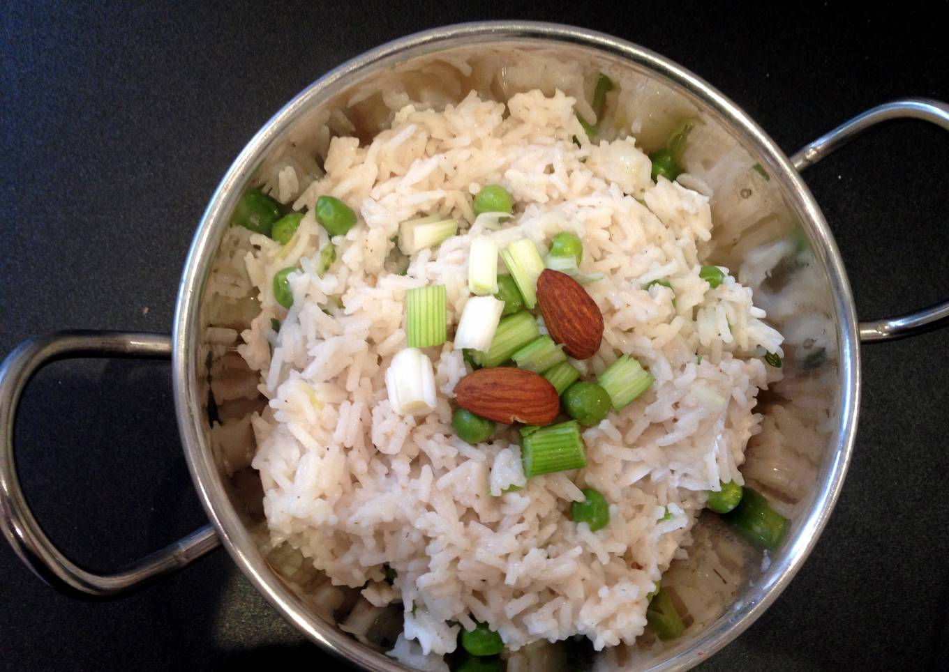 Indian inspired coconut rice.
