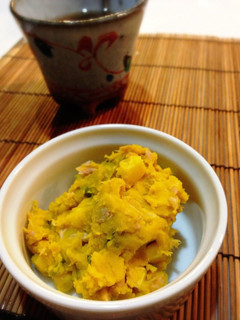 A picture of Egg and Dairy-free Tasty Kabocha Salad.