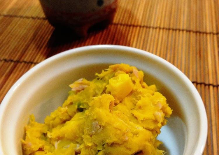 Easiest Way to Make Super Quick Homemade Egg and Dairy-free Tasty Kabocha Salad