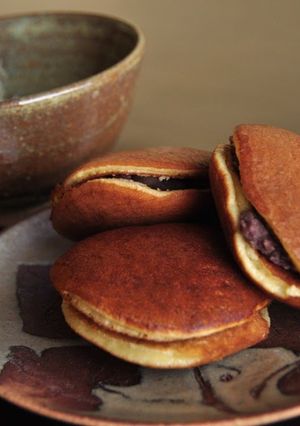 A picture of My Dorayaki (Red Bean Paste Pancake).