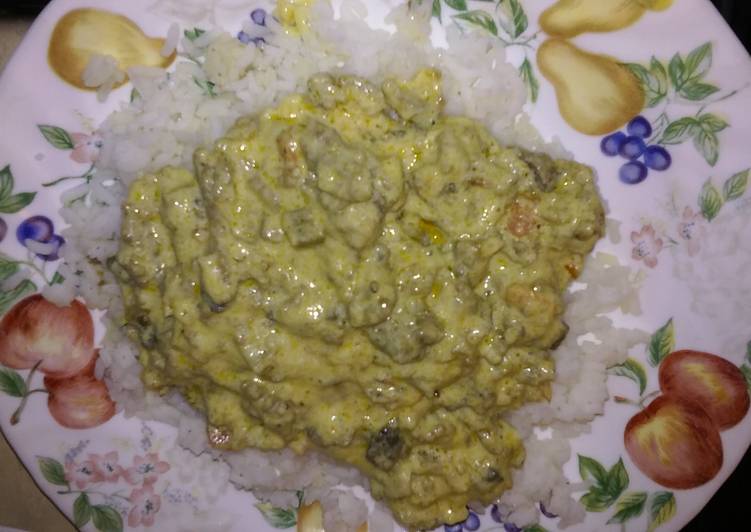 Recipe of Homemade Creamy Italian sausage over rice