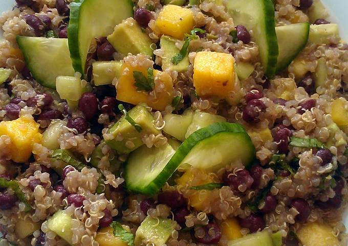 vickys aduki bean mango quinoa salad gf df ef sf nf recipe main photo