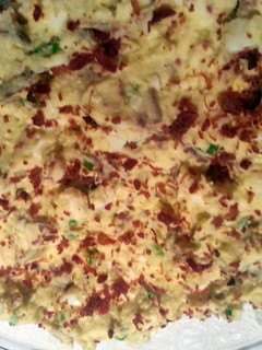 A picture of Perfect Picnic Potato Salad with Eggs and Bacon Bits.