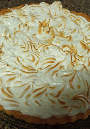 A picture of Catalan Cream and Meringue Tart.