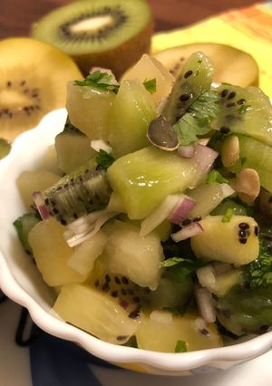 A picture of Nutty Kiwi Salsa – Vitamin C Rich Snack – Fruit Salsa.
