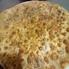 A picture of Left over Spinach Paratha.