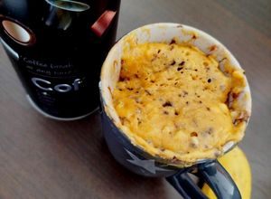 Une photo de Cake mug banane beurre de cacahuète