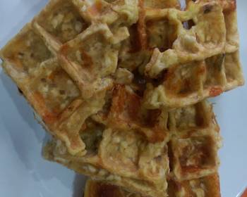 Unique Cuisine Matzo brie waffle bites Savory Delicious